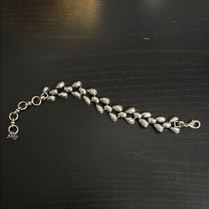 Silver Leaf Link Bracelet
